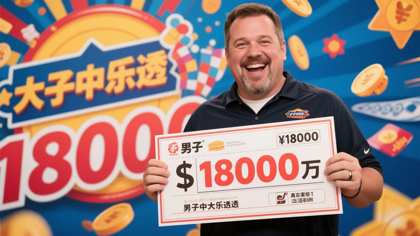 男子免费中得大乐透1800万，生活依旧不变