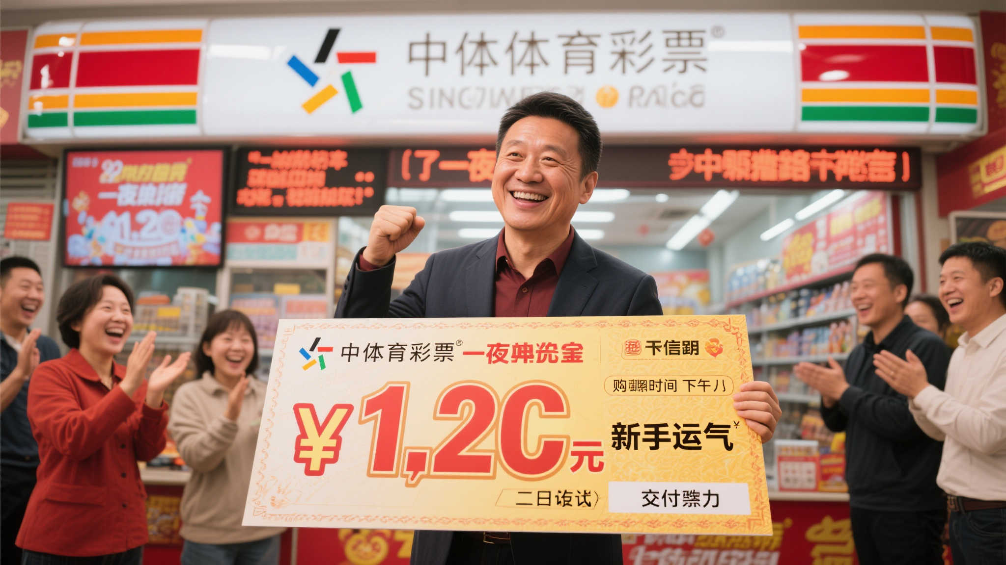 体彩1.2亿大奖次日即兑 新手彩民购彩不到一个月
